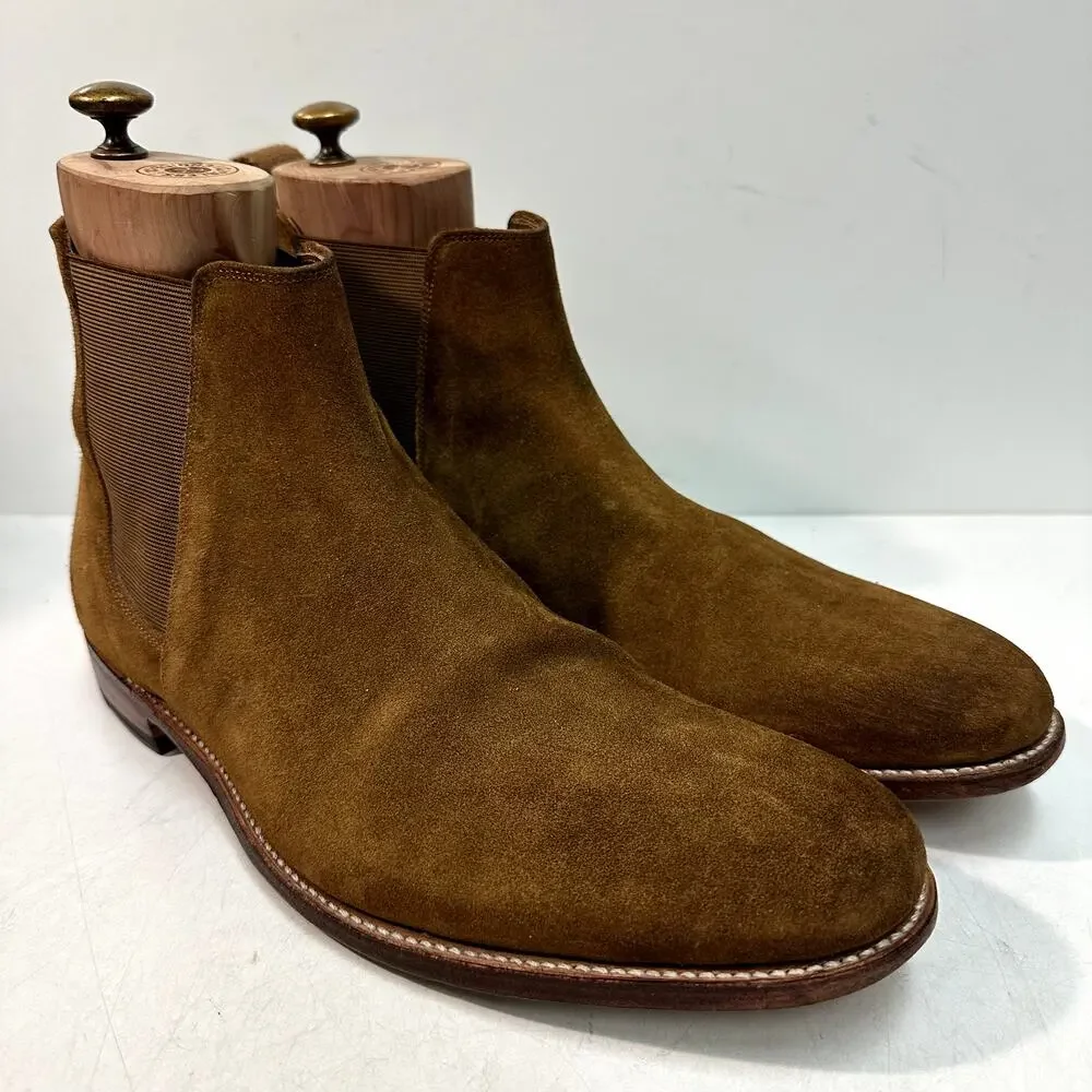 NEW HEELS Grenson Declan Chelsea Boots Snuff Suede Goodyear UK 10.5 F US 11.5 D